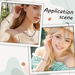 150 шт. 10-х цветные светящиеся бусины ручной работы из золотистого песка в технике лэмпворк&nbsp;FOIL-PA0001-04