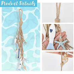 Подвесные украшения из мдф в форме рыб&nbsp;HJEW-WH20003-28