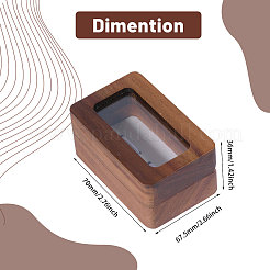 Деревянная шкатулка для парных колец&nbsp;OBOX-WH0019-03B
