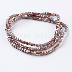 Гальванические непрозрачные стеклянные бусины&nbsp;EGLA-F121-HR-C02