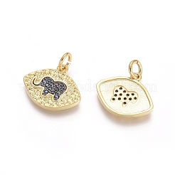 Латунные микро проложить кубического циркония подвески&nbsp;ZIRC-G161-23B