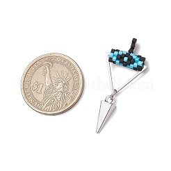 Подвески-глаза из бисера в форме цилиндра&nbsp;PALLOY-MZ00650-01