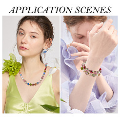 1 нить бусины ручной работы из песочного золота в технике лэмпворк&nbsp;LAMP-TA0002-09C