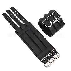 Регулируемый браслет из воловьей кожи&nbsp;BJEW-WH0020-62P-02