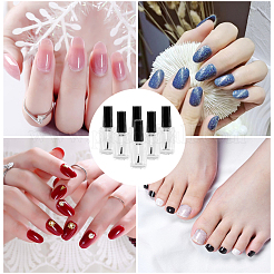 Прозрачный стакан с пластиковой пустой бутылкой лака для ногтей&nbsp;AJEW-GF0009-74C