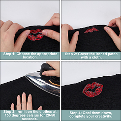 Стразы из смолы для губ hotfix (клей-расплав на обратной стороне)&nbsp;DIY-WH20013-44