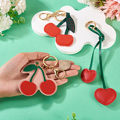 3 шт. 3 стиля брелоков из искусственной кожи&nbsp;KEYC-TA0001-43