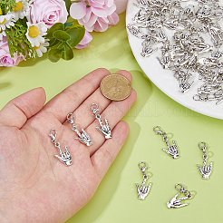 60 шт. рок-жест подвеска из сплава украшения&nbsp;HJEW-DC00111