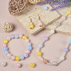 80шт 8 цвета непрозрачные акриловые бусины&nbsp;OACR-TA0001-23