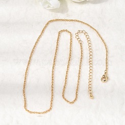 1 мм латунь веревку цепи ожерелья&nbsp;NJEW-L013-11G