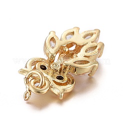 Латунные микропаве прозрачные подвески с фианитом&nbsp;X-KK-I674-12G