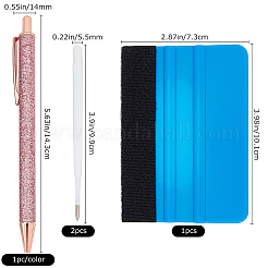 5шт 3 стиля шариковая ручка с золотым порошком&nbsp;AJEW-GF0003-77A