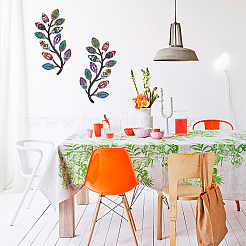 2шт. 2 стиля железного дерева лист декор для стены&nbsp;AJEW-CN0001-53