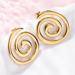 Серьги-гвоздики из нержавеющей стали 304&nbsp;EJEW-F357-01G-01