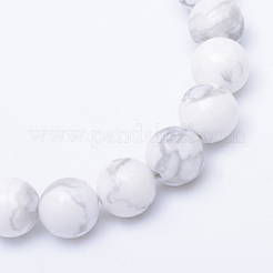 Круглый природных Howlite шарик нити&nbsp;X-G-R345-8mm-18