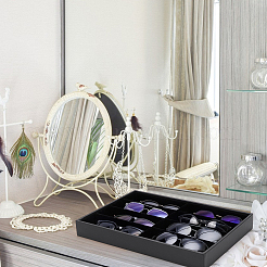 8 сетчатый чехол из МДФ с органайзером из искусственной кожи для солнцезащитных очков&nbsp;ODIS-WH0099-129