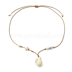 Раковины кулон ожерелье&nbsp;X1-NJEW-TA00179-03