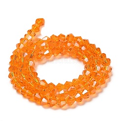 Прозрачные стеклянные бусины гальваническим пряди&nbsp;EGLA-A039-T4mm-B23