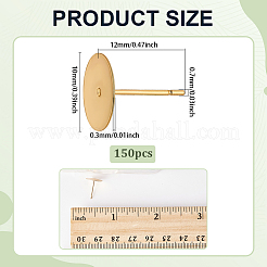 150 шт. фурнитура для сережек-гвоздиков из нержавеющей стали 304&nbsp;STAS-ME0001-46