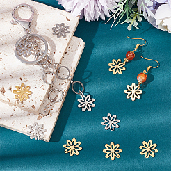 40 шт. подвески из нержавеющей стали 201 двух цветов&nbsp;STAS-UN0046-11