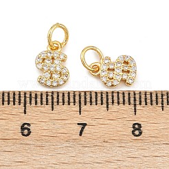 Латунные микро проложить кубического циркония подвески&nbsp;KK-H093-14G