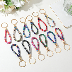 24шт брелок из полиэстера 12 цветов&nbsp;KEYC-SP0001-34