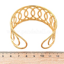Браслеты-манжеты из нержавеющей стали 304 в европейском и американском стиле для женщин&nbsp;LS-BJEW-D306-03G