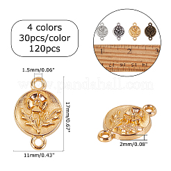 120 шт. 4-х цветные тибетские литые соединительные звенья&nbsp;PALLOY-CA0001-97-RS