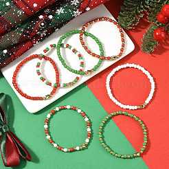 7 шт. браслеты из стеклянных бусин&nbsp;BJEW-FS00031