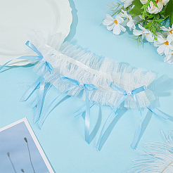 Кольцо для ноги из полиэфирного кружева и пластикового жемчуга&nbsp;HJEW-WR00033