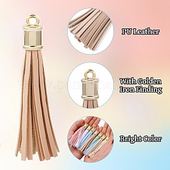 Подвески с кисточками из искусственной кожи&nbsp;FIND-TA0005-07A