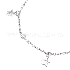 Браслеты на ногу из нержавеющей стали 304 с цепочкой с поперечными связями&nbsp;AJEW-AN00739-03