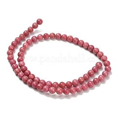 Природные родонит бисер нитей&nbsp;G-F820-K05-6mm