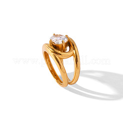 Кольца из нержавеющей стали и кубического циркония&nbsp;FS-WG8A7D9-01