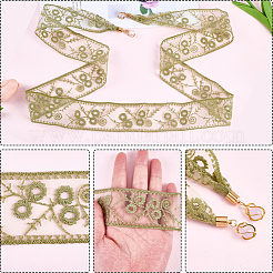 1 шт. кружевные повязки на голову из хлопка и полиэстера для женщин&nbsp;AJEW-CY0001-73A