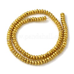 Гальванизировать немагнитных синтетический гематит бисер пряди&nbsp;G-L485-06D-G