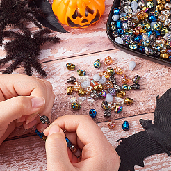 150шт 10 цвета гальванические стеклянные бусины&nbsp;EGLA-CJ0001-10