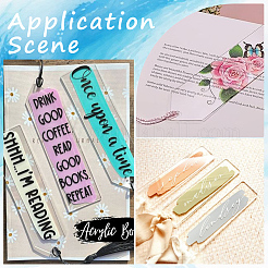 Наборы для самостоятельного изготовления закладок. с прозрачными акриловыми и полиэстеровыми кисточками&nbsp;DIY-SP0001-92E