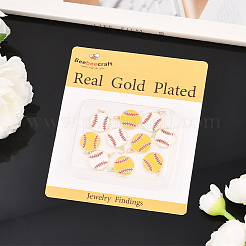 10шт 2 цвета латунные подвески с эмалью&nbsp;KK-BBC0023-15