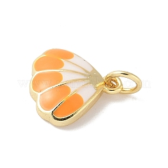 Подвески в форме ракушек из латуни с эмалью&nbsp;KK-B148-02G-03