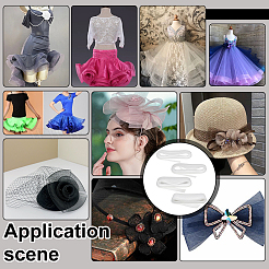 4 рулон 4-х видов сетки из смоляного волокна для аксессуаров одежды&nbsp;DIY-NB0013-75