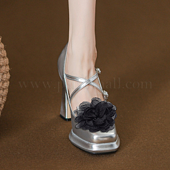 2 пара двухцветных обувных пряжек-зажимов из сплава&nbsp;DIY-GO0003-51B