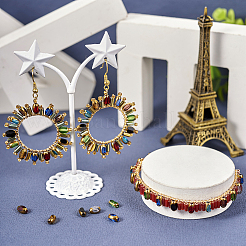 80шт 8 цвета гальванические стеклянные бусины&nbsp;EGLA-TA0001-21