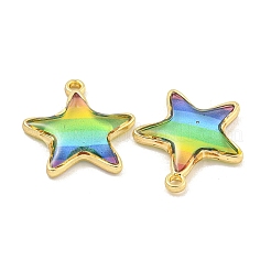 Подвески из непрозрачной смолы цвета радуги&nbsp;KK-M290-04C-G