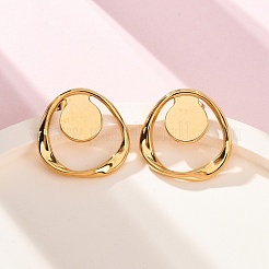 Серьги-гвоздики из нержавеющей стали 304 с ионным покрытием (IP)&nbsp;EJEW-D281-21G