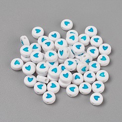 Акриловые эмалевые бусины&nbsp;LS-OACR-WH0003-04J