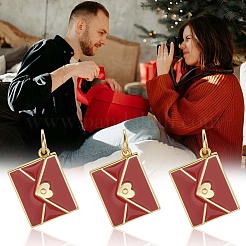 Подвески из латуни с эмалью&nbsp;KK-BBC0020-60G-02