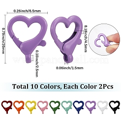 20 шт. двухцветные застежки-клешни из сплава с напылением&nbsp;FIND-SC0017-42