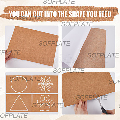 Прямоугольный пробковый изоляционный лист&nbsp;AJEW-WH20020-152A