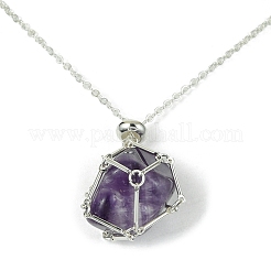 Мешочек из нержавеющей стали 304 в технике макраме&nbsp;NJEW-JN04468-06